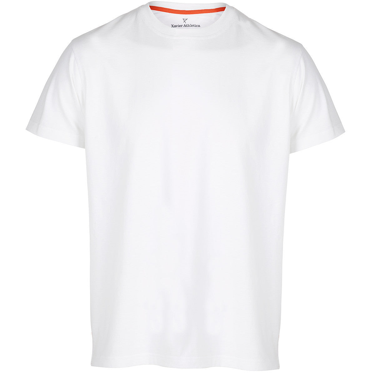 Mens Tailor's Tee in White premium cotton | front view | Xavier Athletica