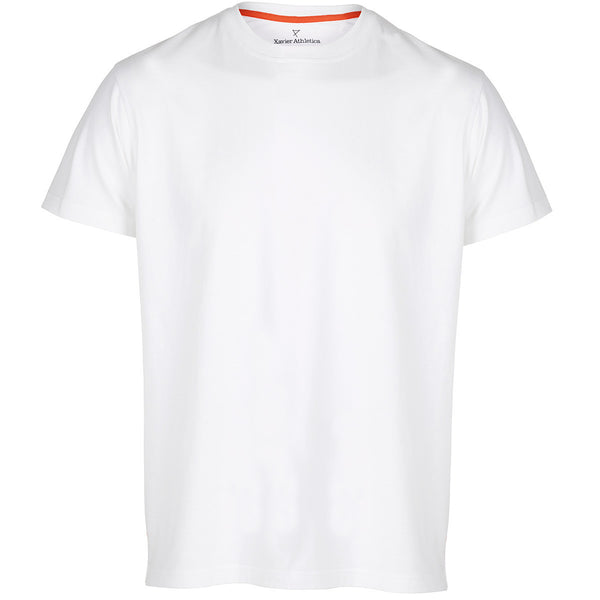 Mens Tailor's Tee in White premium cotton | front view | Xavier Athletica